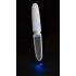 Liaison Straight - oplaadbare LED vibrator (transparant-wit)