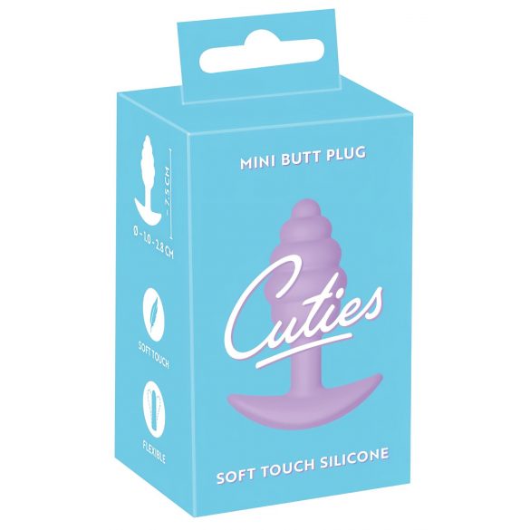 Cuties Mini Buttplug - siliconen anaalplug - paars (2,8 cm)