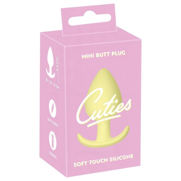 Cuties Mini Anale Plug - Siliconen - Geel (3,1cm)