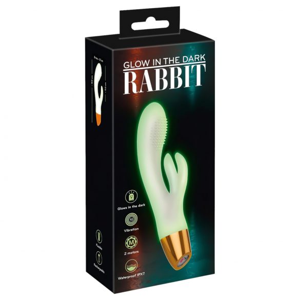 Glow in the dark wit vibrator - stralend genot!