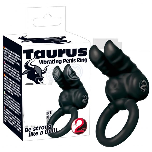 You2Toys - Taurus dubbele vibrerende penisring (zwart)