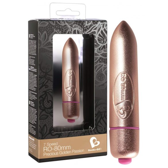 RO-80mm - mini lipstick vibrator (7 ritmes) - goud