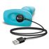 b-Vibe - draaispeeltjes, oplaadbare anaal vibrator (turquoise)