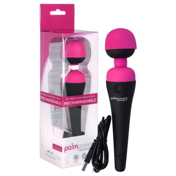 PalmPower Wand - oplaadbare massager vibratie (roze-zwart)