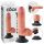 King Cock 7 zuignap vibrator (18 cm) - natuur