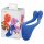 BeauMents Doppio - oplaadbare drievoudige partner vibrator (blauw)