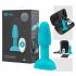 b-Vibe Rimming - roterende anale vibrator met kralen (turkoois)