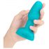 b-Vibe Rimming - roterende anale vibrator met kralen (turkoois)