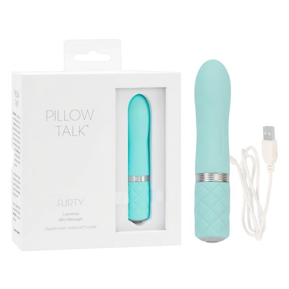 Pillow Talk Flirty - oplaadbare staafvibrator (turkoois)