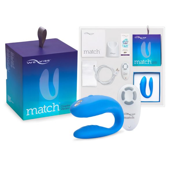 We-Vibe Match - waterdichte oplaadbare koppelvibrator (blauw)