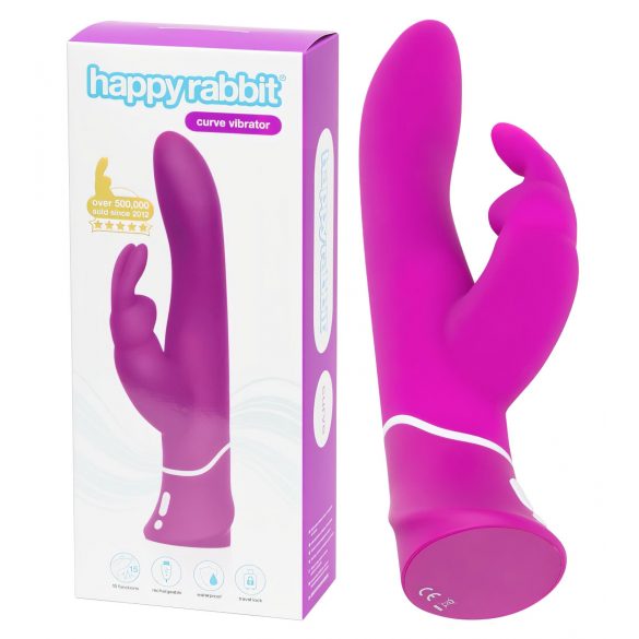 Happyrabbit Curve - Waterdichte Clitoris Vibrator (paars)