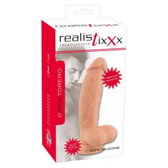 Realistixxx Torero - oplaadbare, zuignap vibrator 22cm!