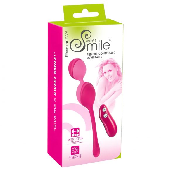 SMILE Love Balls - vibrerende ei met afstandsbediening (roze)