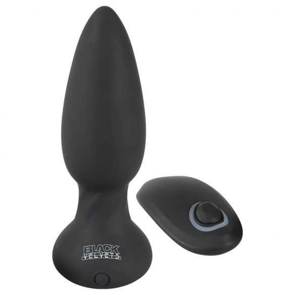 Black Velvet - roterende parels anaal vibrator (zwart)