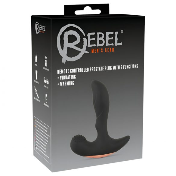 Rebel - radio verwarmde prostaat vibrator (zwart)