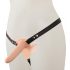 You2Toys - Oplaadbare dubbele strap-on vibrator (huidkleur)