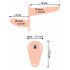 You2Toys - Oplaadbare dubbele strap-on vibrator (huidkleur)