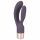 Elegant Dubbel - Oplaadbare, luxe vibrator met clitorisstimulatie (donkerpaars)