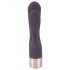 Elegant Dubbel - Oplaadbare, luxe vibrator met clitorisstimulatie (donkerpaars)