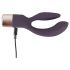 Elegant Dubbel - Oplaadbare, luxe vibrator met clitorisstimulatie (donkerpaars)