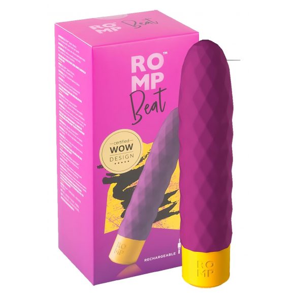 ROMP Beat - oplaadbare, waterdichte paarse vibrator