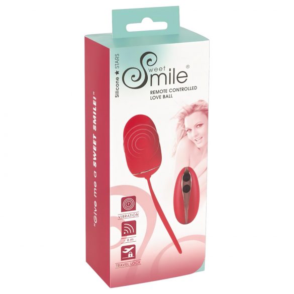 SMILE Love Bal - oplaadbare, draadloze vibrerende ei (rood)