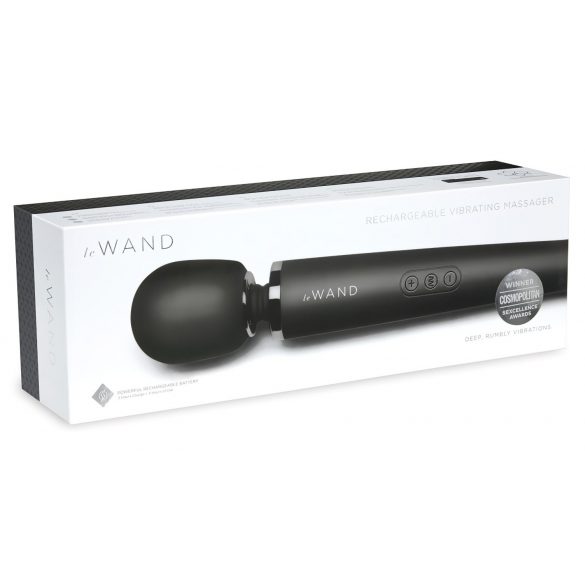 Le Wand Petite - exclusieve zwarte massagevibrator, oplaadbaar!