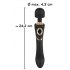 Cleopatra Wand - oplaadbare, waterdichte zwarte massager vibrator