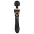 Cleopatra Wand - oplaadbare, waterdichte zwarte massager vibrator