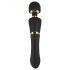 Cleopatra Wand - oplaadbare, waterdichte zwarte massager vibrator