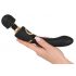 Cleopatra Wand - oplaadbare, waterdichte zwarte massager vibrator