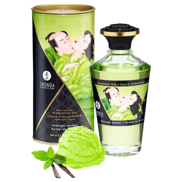 Shunga verwarmende massageolie - midnight sorbet (100ml)