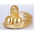 Gouden slippers - met penisontwerp