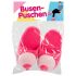 Roze pluchen pantoffels - borstvorm