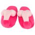 Roze pluche pantoffels - penisvorm