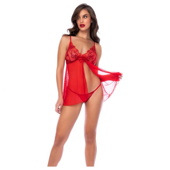 Mapalé - kanten babydoll en string (rood)