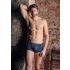 NEK - zwarte boxershort met netstof en blauwe veters