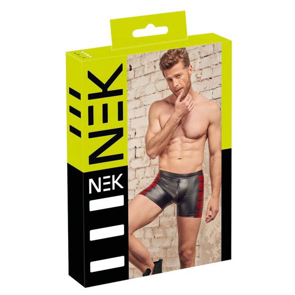 NEK - Zwarte boxer met rode accenten en rits - M