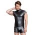 NEK - Stoere mannentop met studs en netstof (zwart) - L