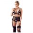 Cottelli Plus Size - Kant Lingerie Trio (zwart)