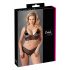 Cottelli Plus Size - verfijnd kanten bh-set (zwart)