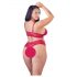 Cottelli Plus Size - zachte kanten beha set (rood)