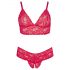 Cottelli Plus Size - zachte kanten beha set (rood)