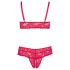 Cottelli Plus Size - zachte kanten beha set (rood)