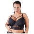 Cottelli Plus Size - Beugel-BH met kant (zwart)