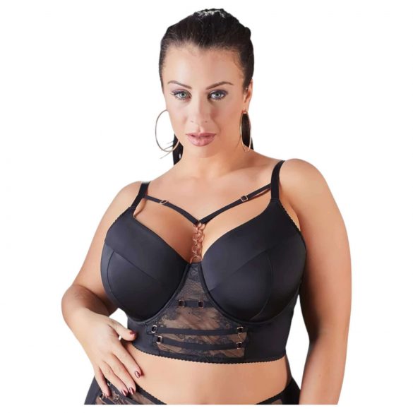 Cottelli Plus Size - Beugel-BH met kant (zwart) - 95D