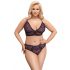 Cottelli Curves Plus Size - Transparante Set met Print (Paars)