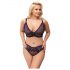 Cottelli Curves Plus Size - Transparante Set met Print (Paars)