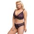 Cottelli Curves Plus Size - Transparante Set met Print (Paars)