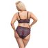 Cottelli Curves Plus Size - Transparante Set met Print (Paars)